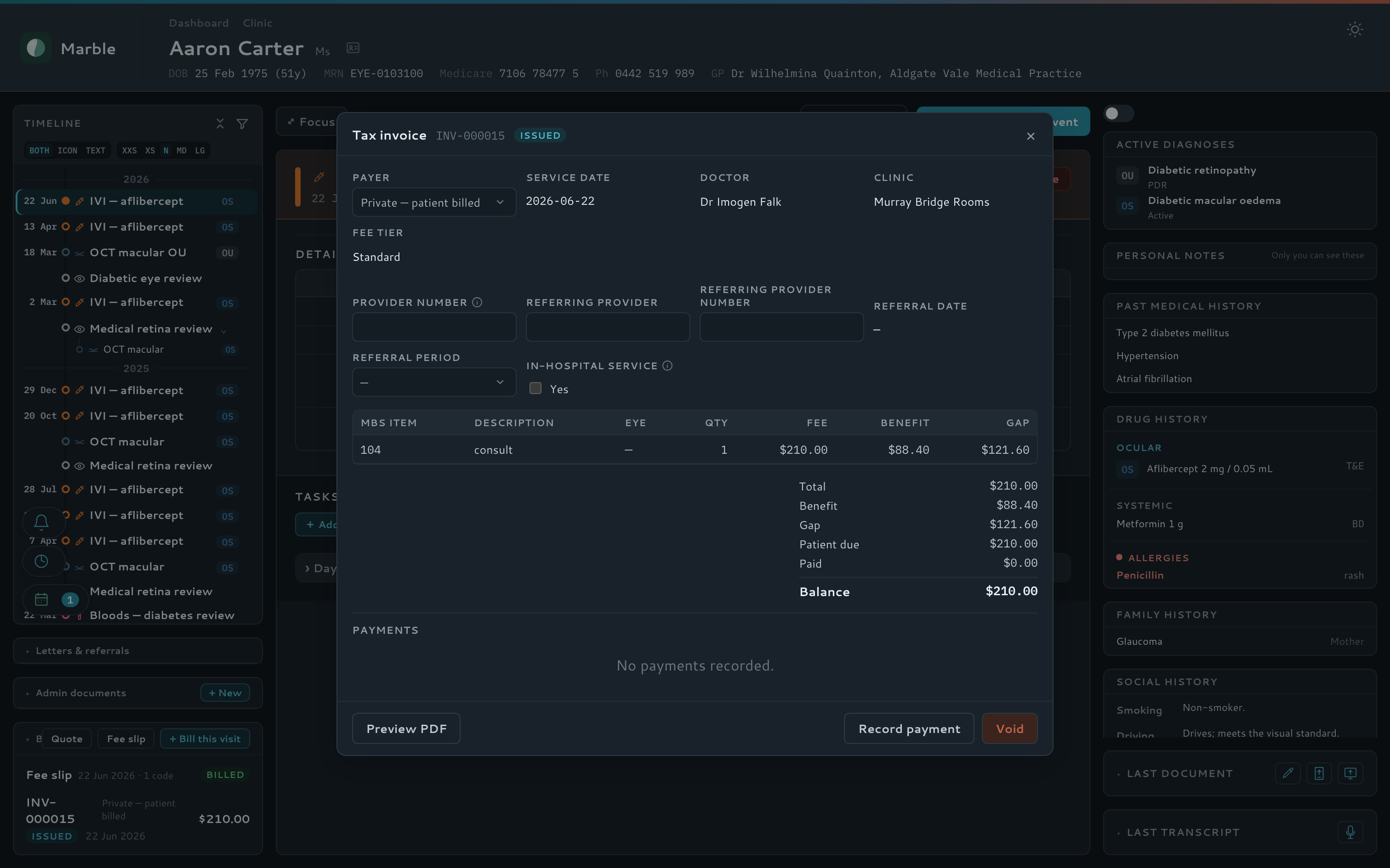 Record a payment