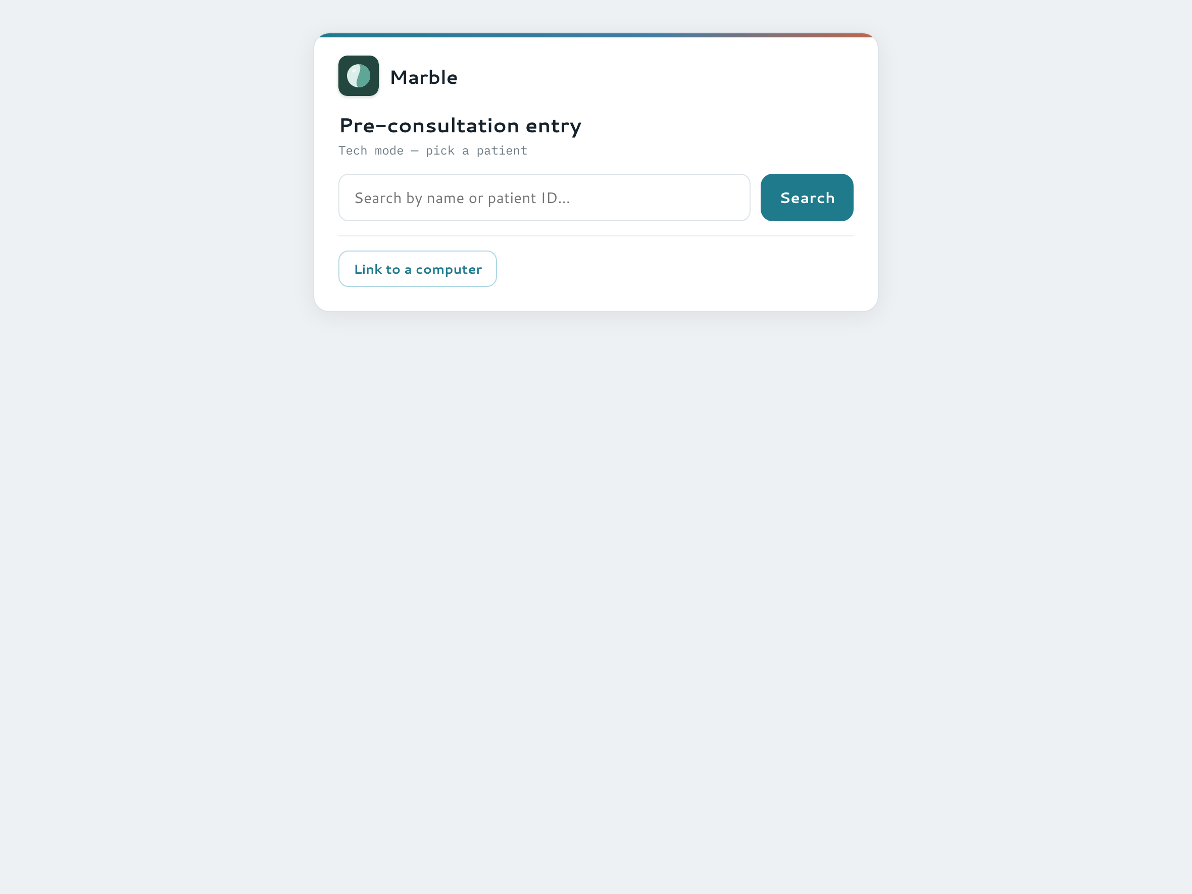 Search for the patient